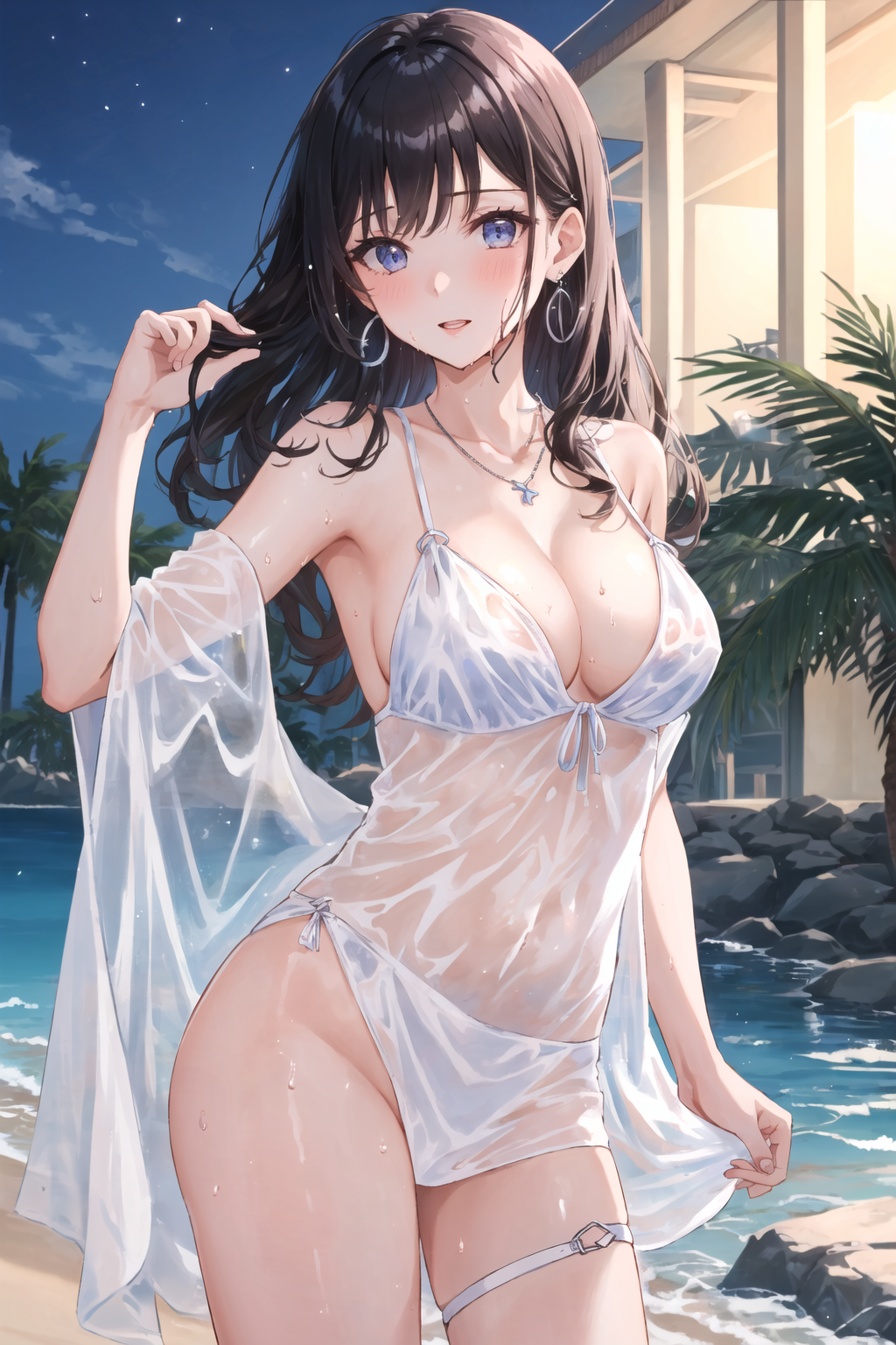 夜のリゾート