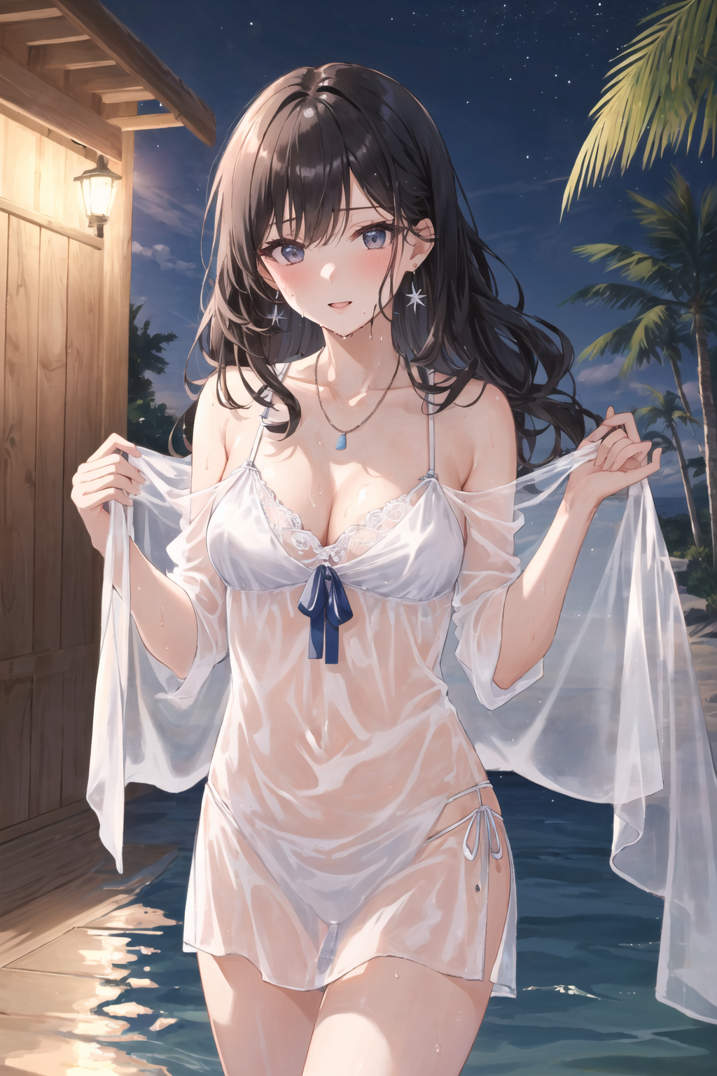夜のリゾート