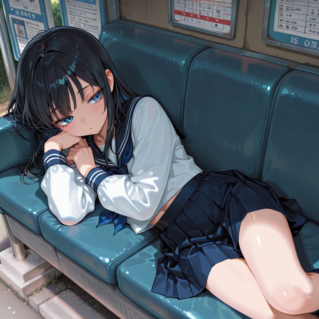 バス停の長いす
