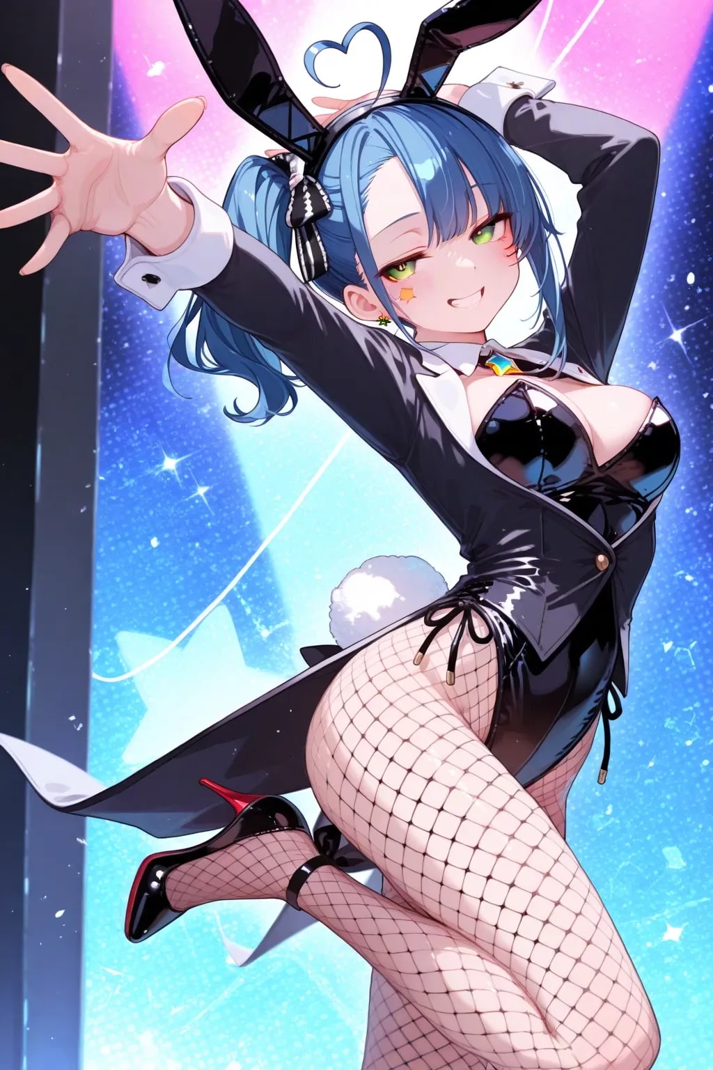 踊る燕尾服バニーの女の子