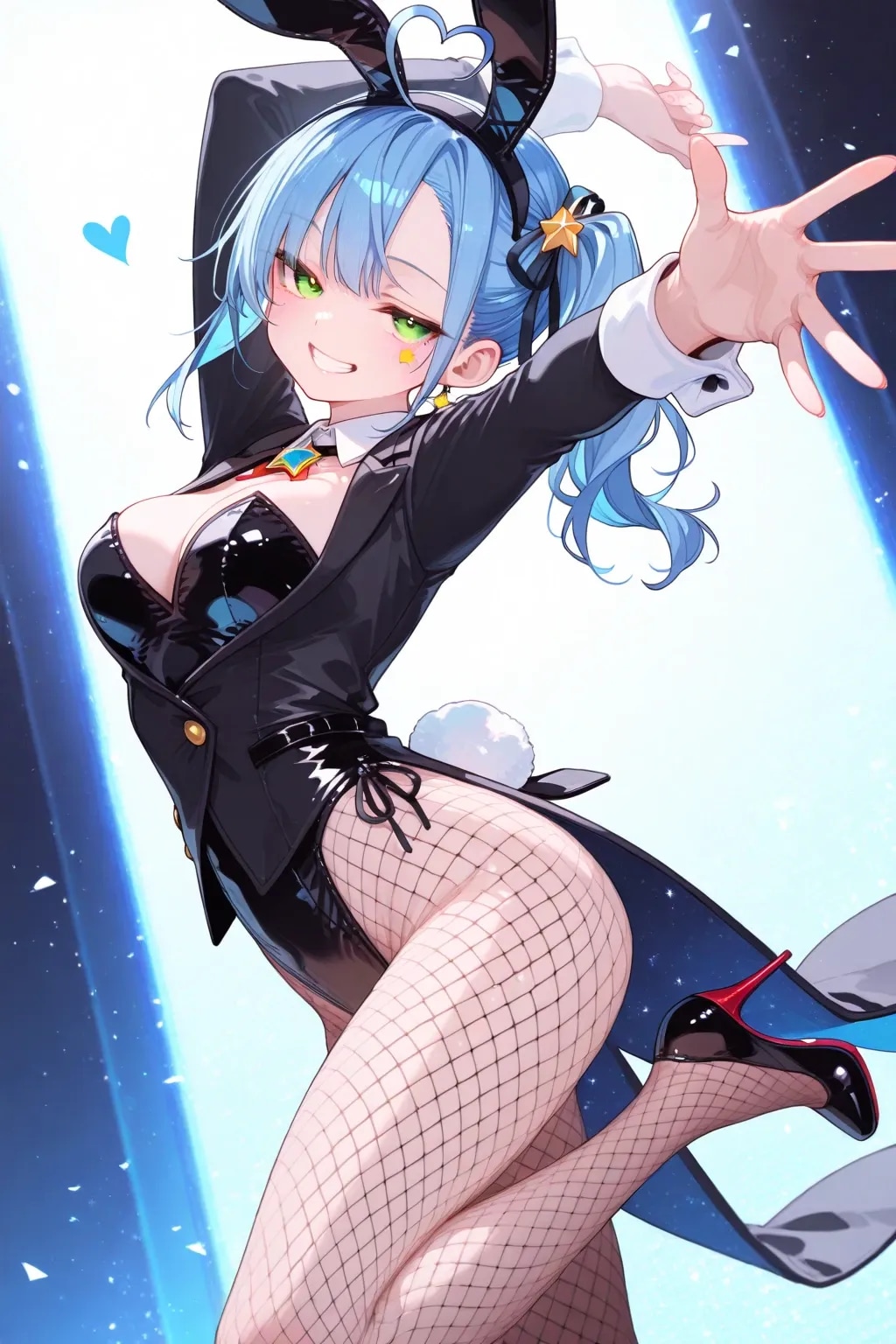 踊る燕尾服バニーの女の子