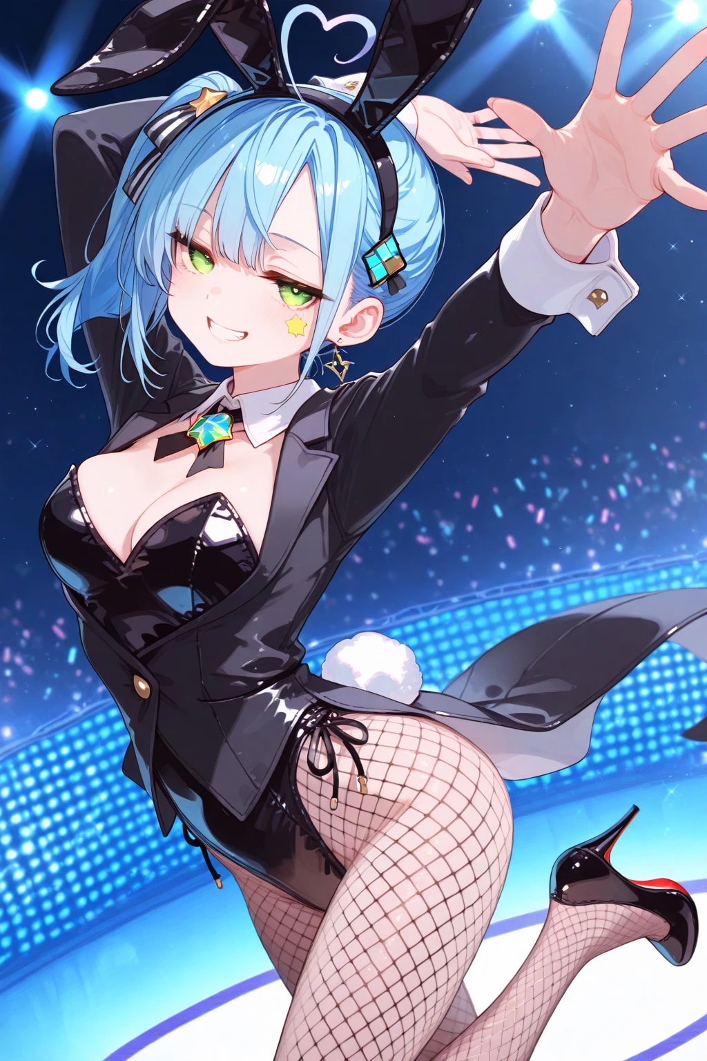 踊る燕尾服バニーの女の子