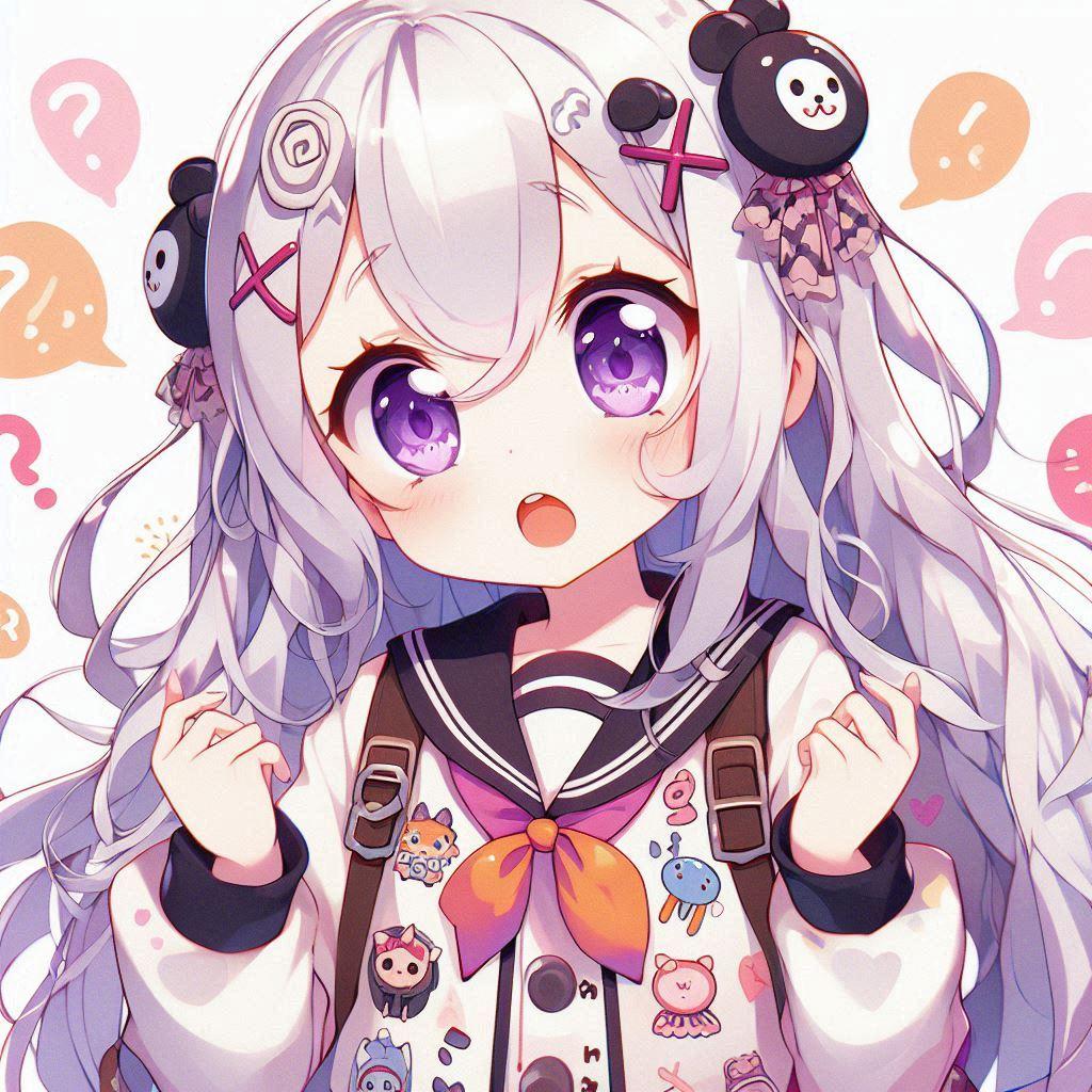 白髪の可愛い女の子【176】