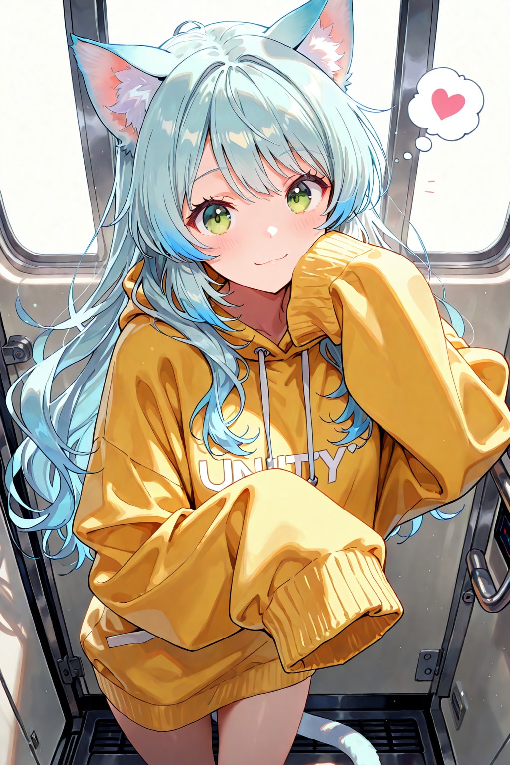 ぶかぶかセーターです🎶うふふ💕🐱