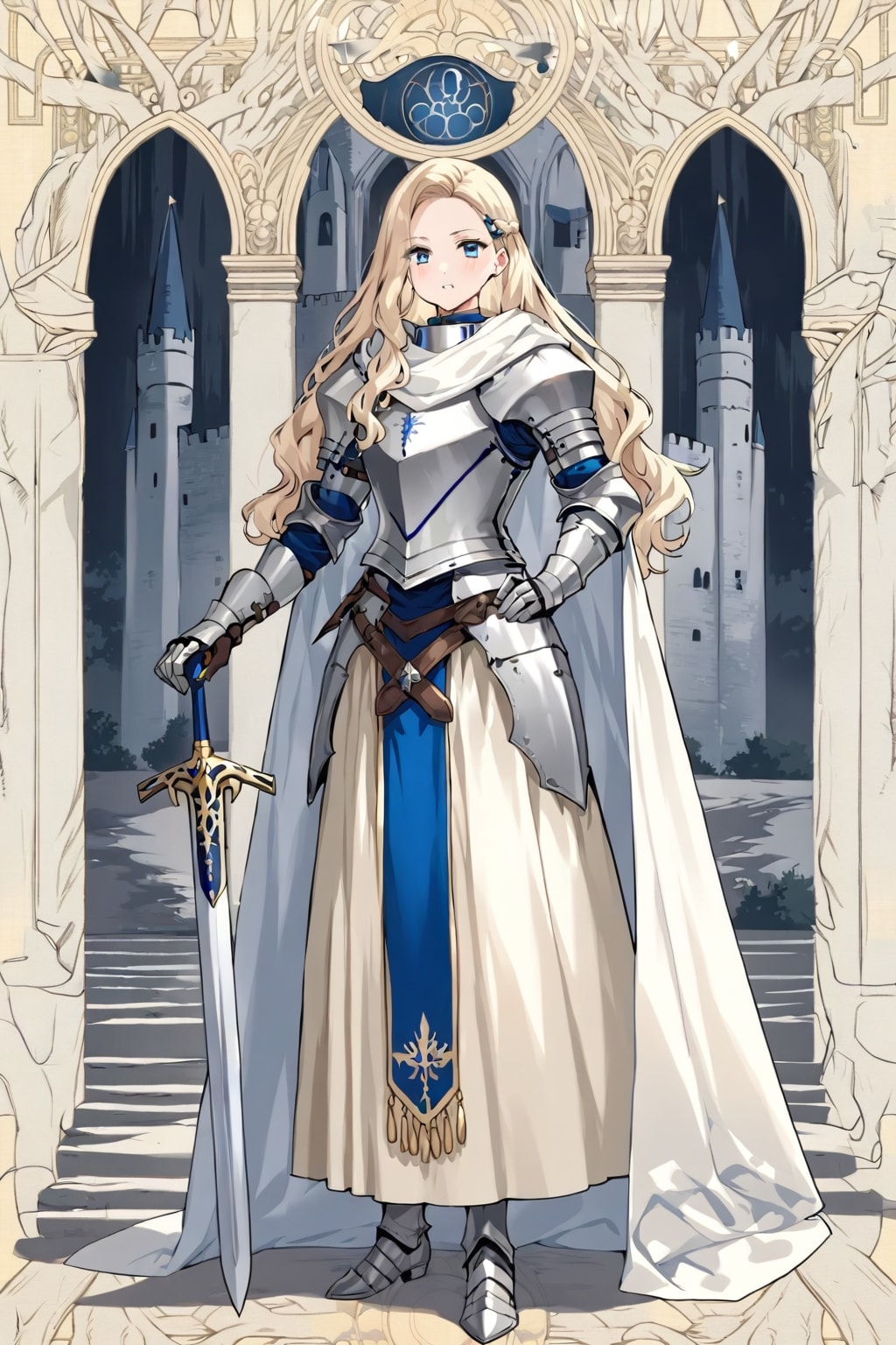 ロングスカートの女騎士