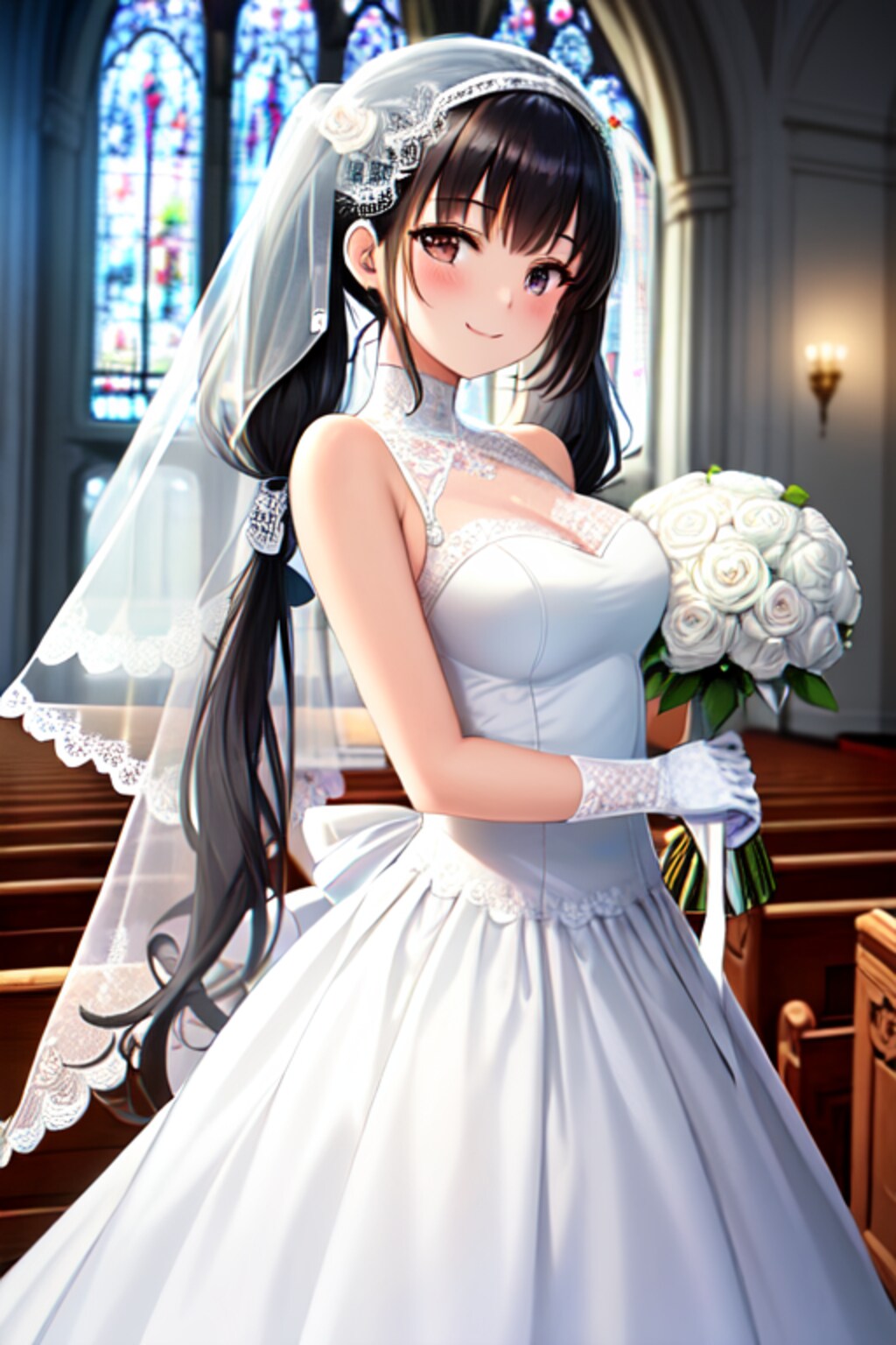 黒髪ツインテ花嫁