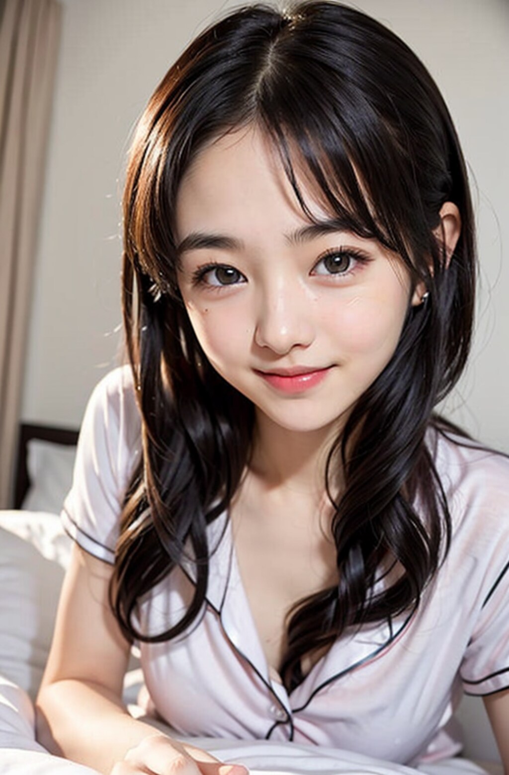 パジャマ姿の可愛い美少女