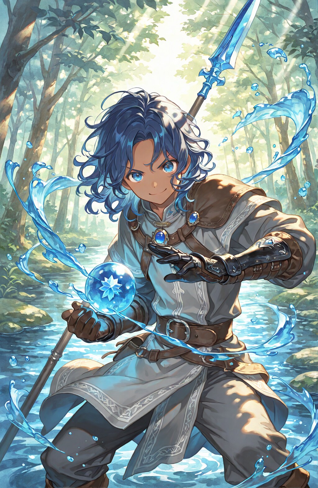 エルフの森防衛戦：青の公子と川辺の戦い