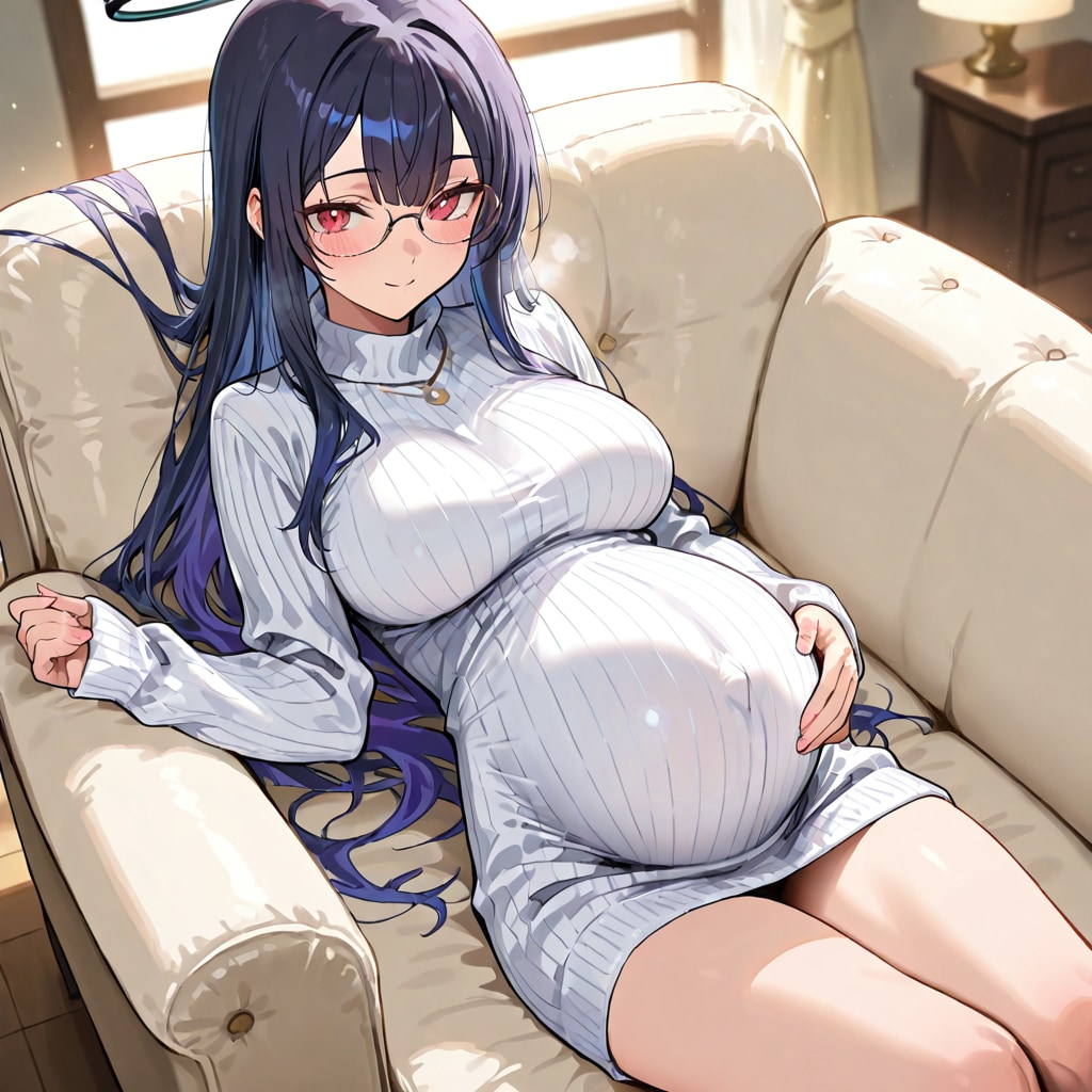 リブ生地セーター（孕）