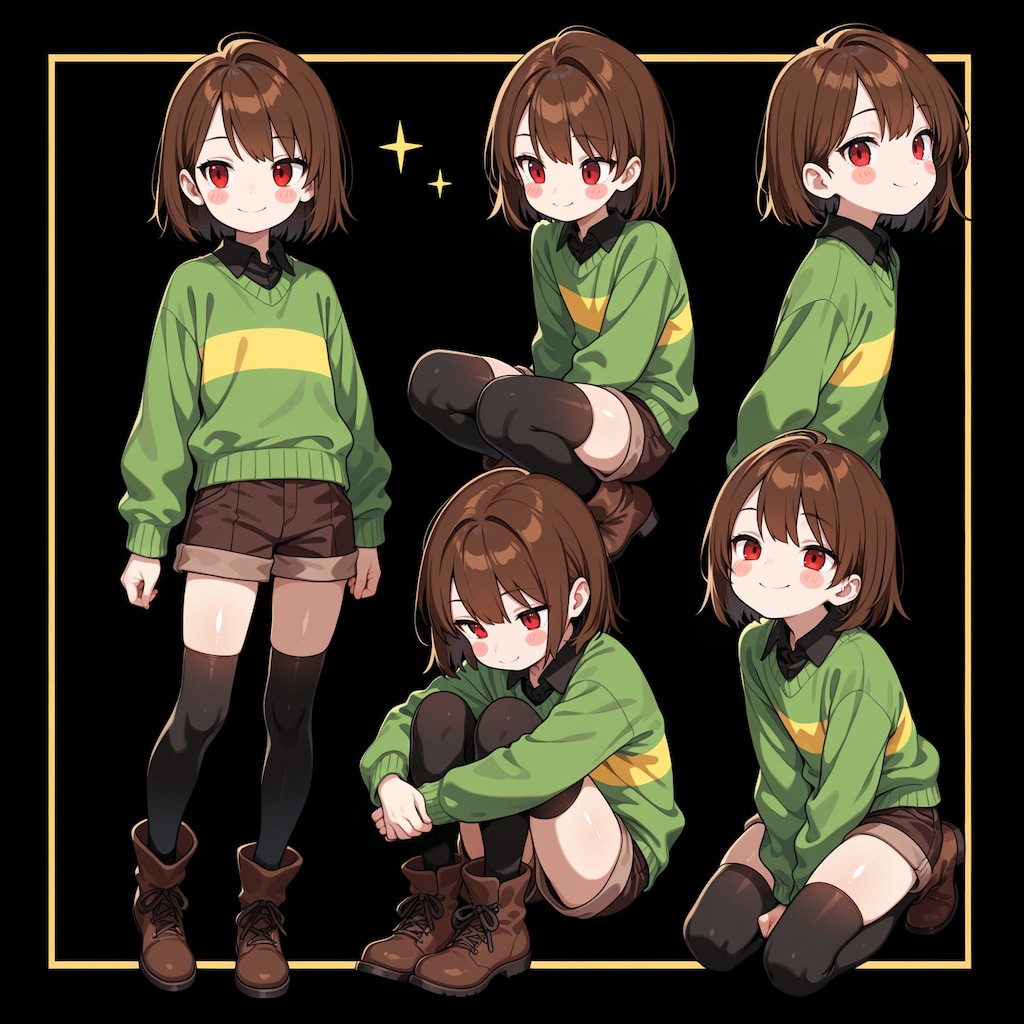 ニーソックスのキャラちゃんつめ