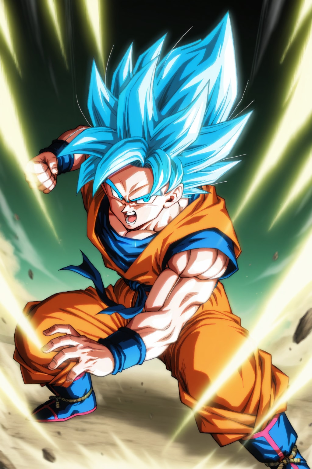 いくぞ！スーパーサイヤ人ブルー孫悟空 | の人気AIイラスト・グラビア
