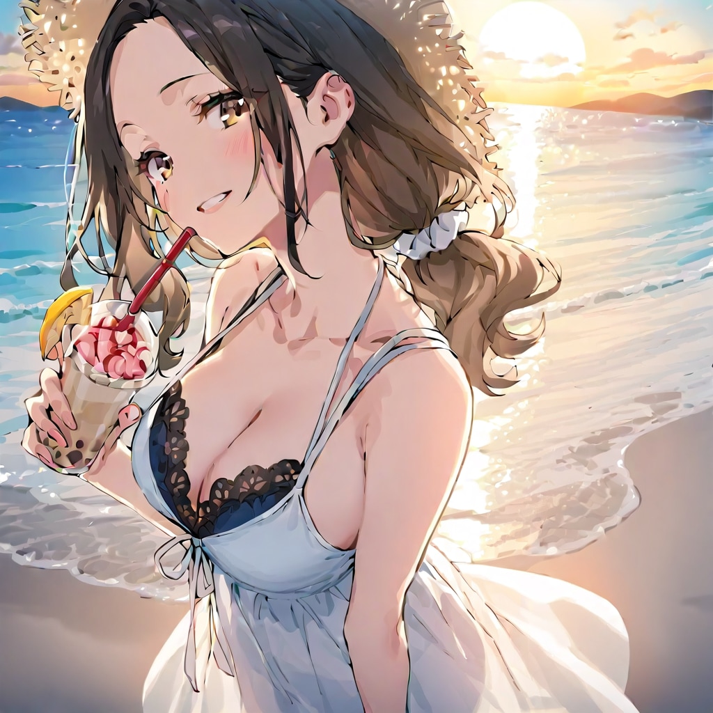 夕暮れのビーチ
