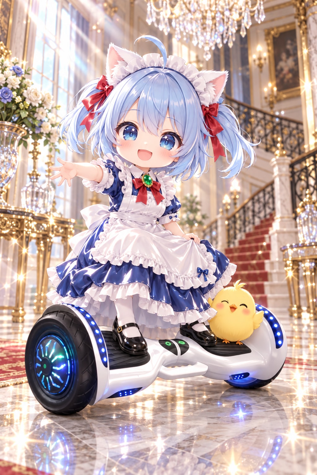 乗り物に乗るにゃ〜ん