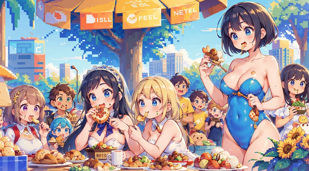 ゲーム世界で楽しく二次会♪二次会で出された料理系アイテムを食いまくれ！