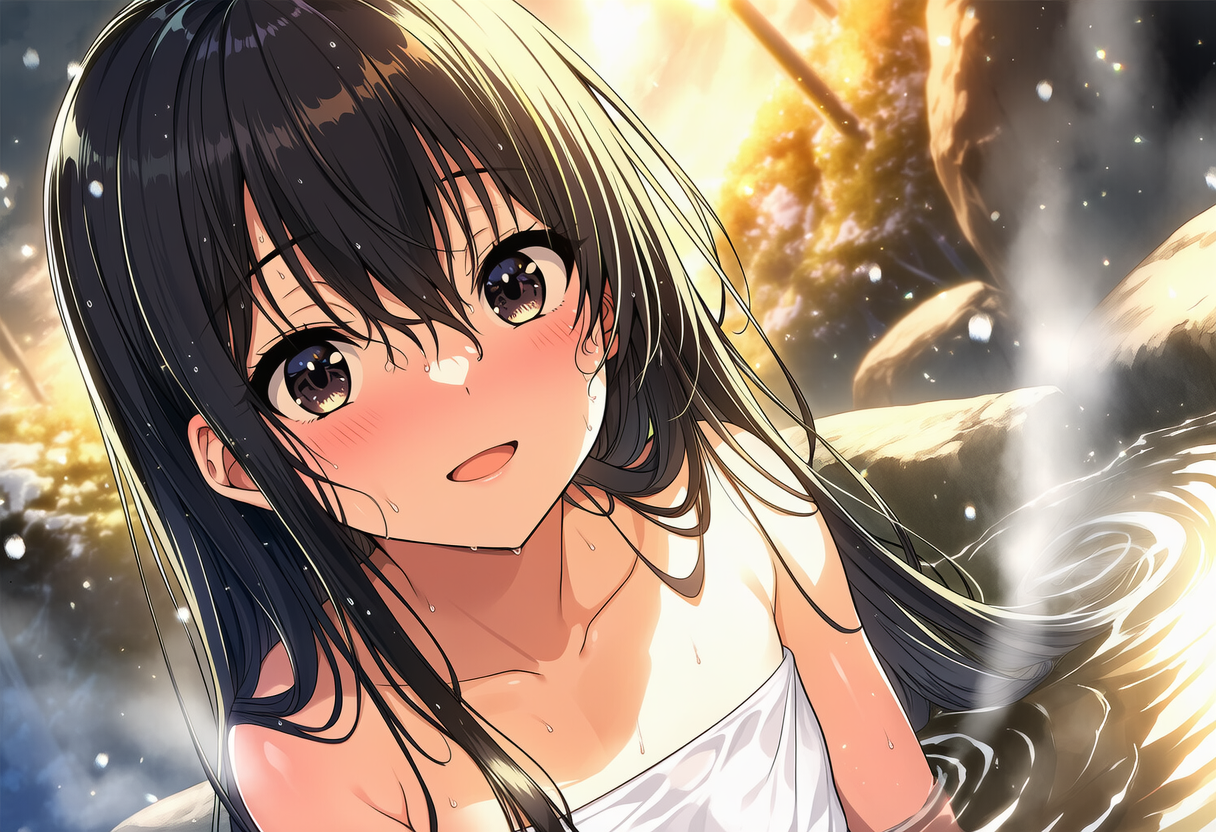 女子高生の温泉