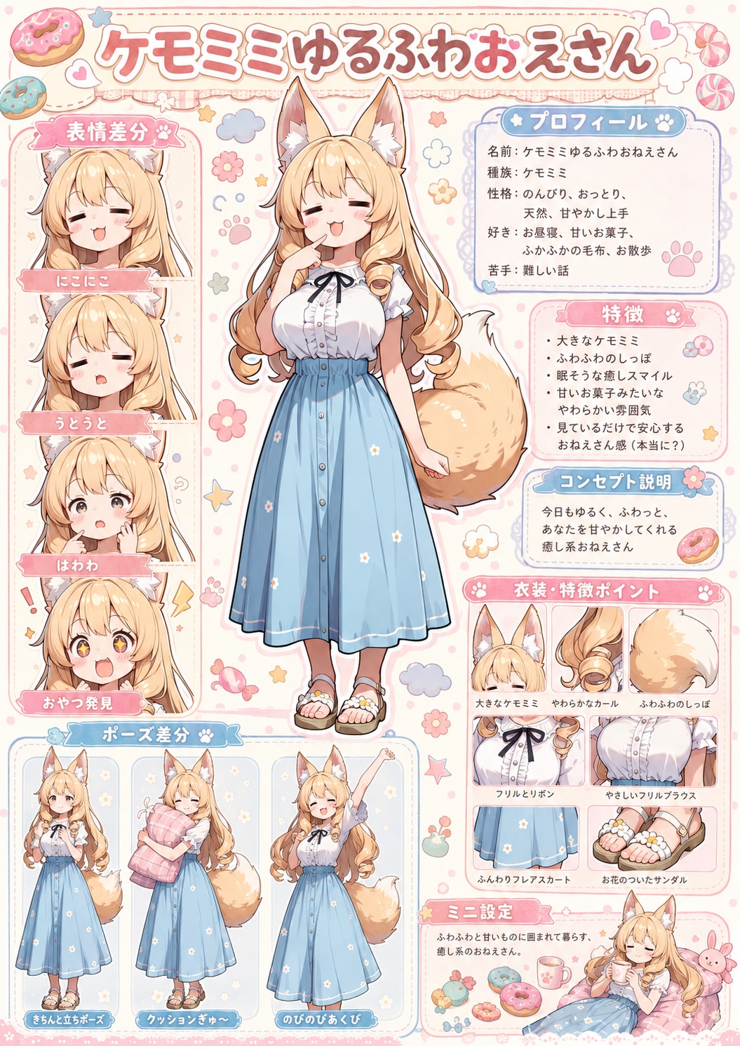 ケモミミゆるふわおねえさんキャラシート