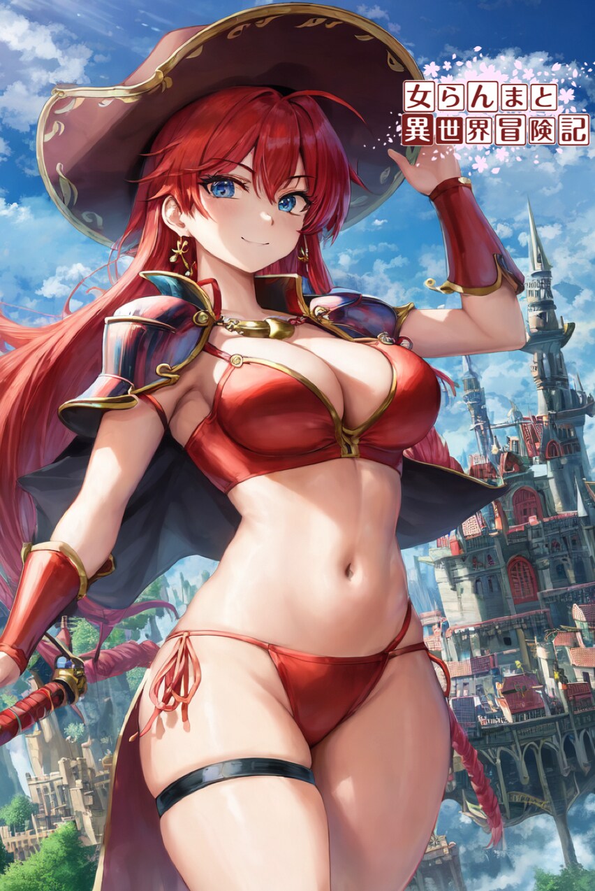 海賊風おさげの女