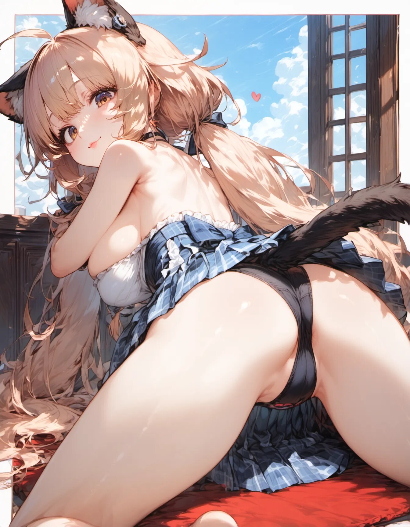 The Mischievous Gaze Under the Azure
