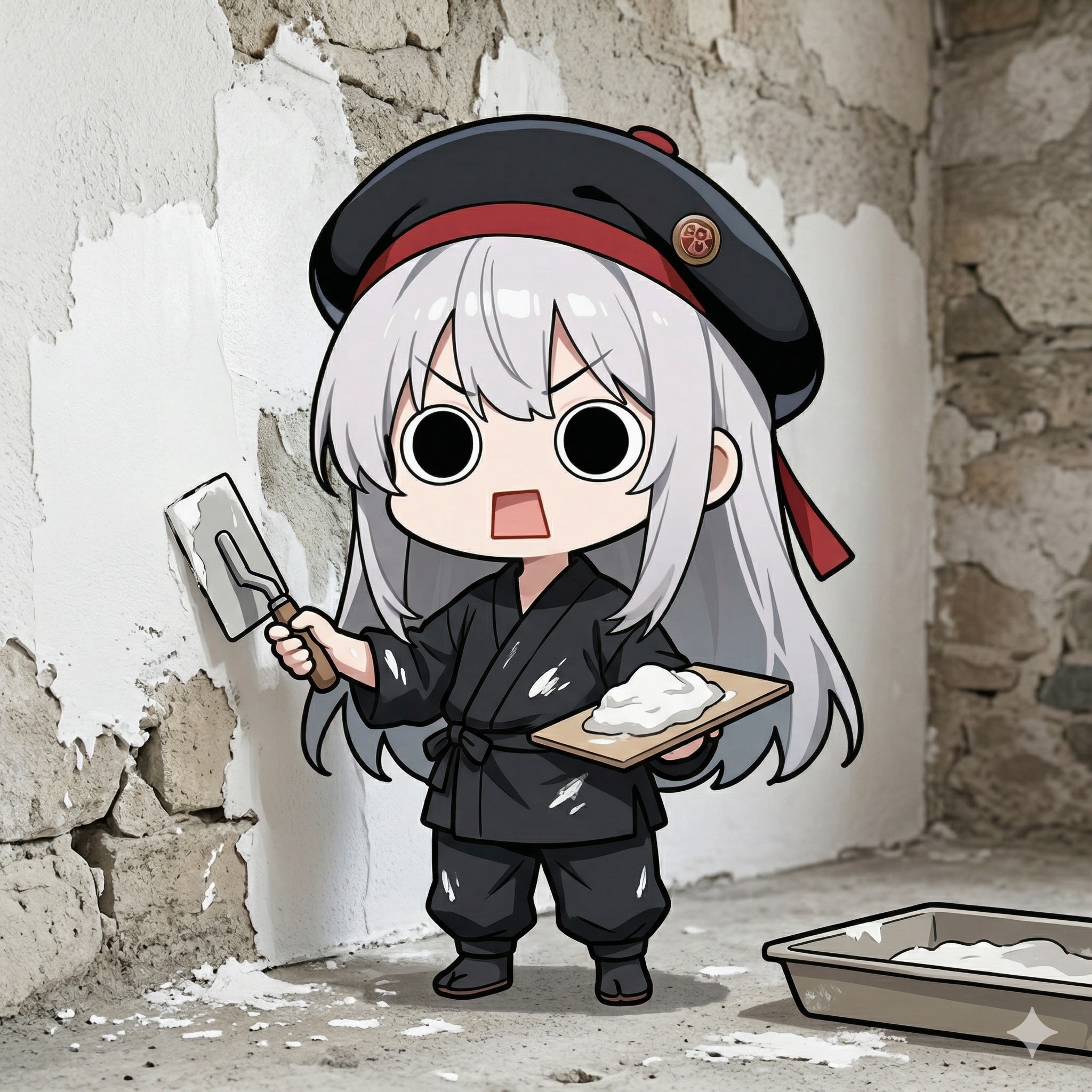 漆喰を塗るえらいこっちゃ嬢 | の人気AIイラスト・グラビア