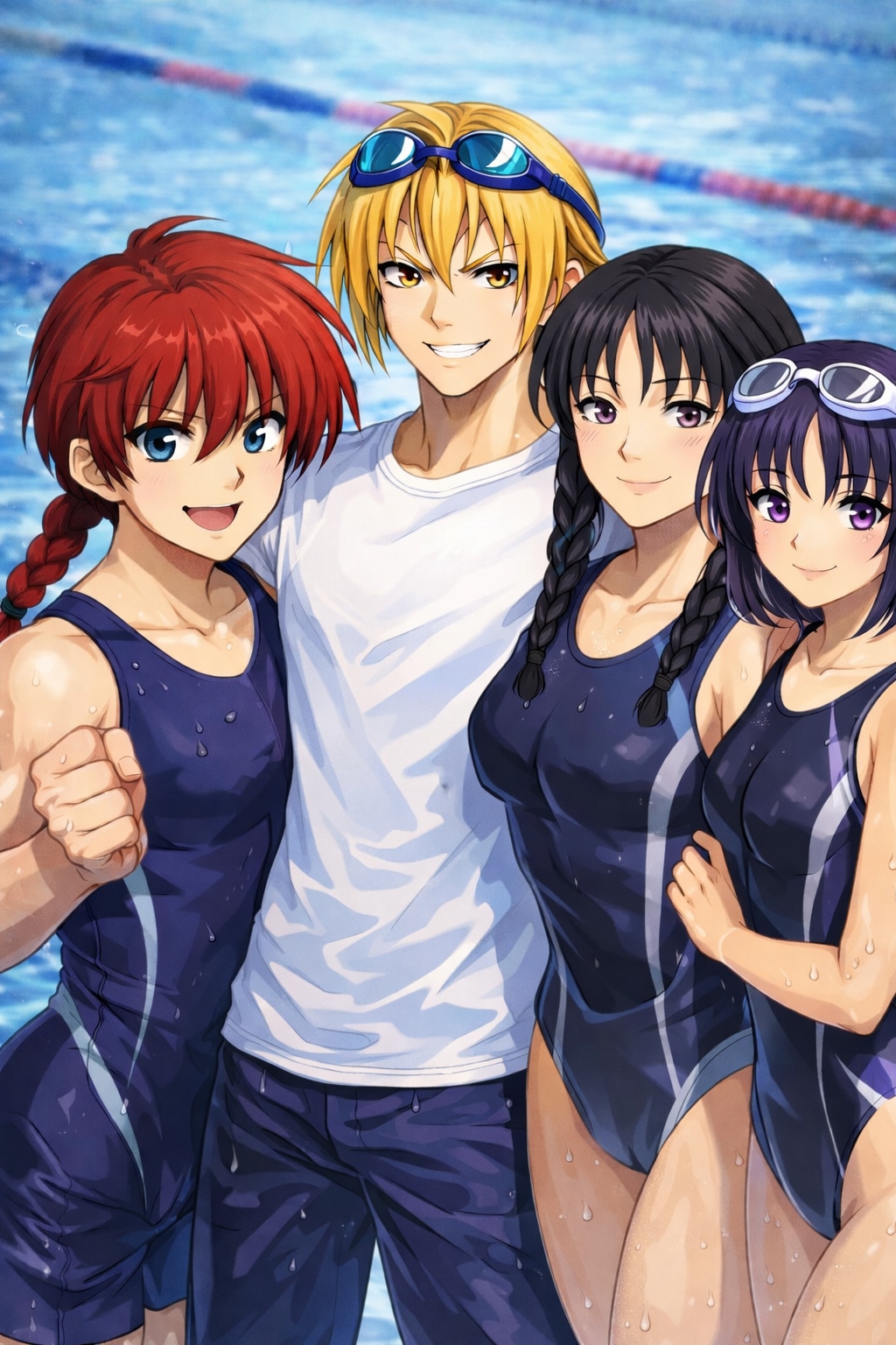 マスターズチーム、火野神社水泳部結成!!２ | の人気AIイラスト・グラビア