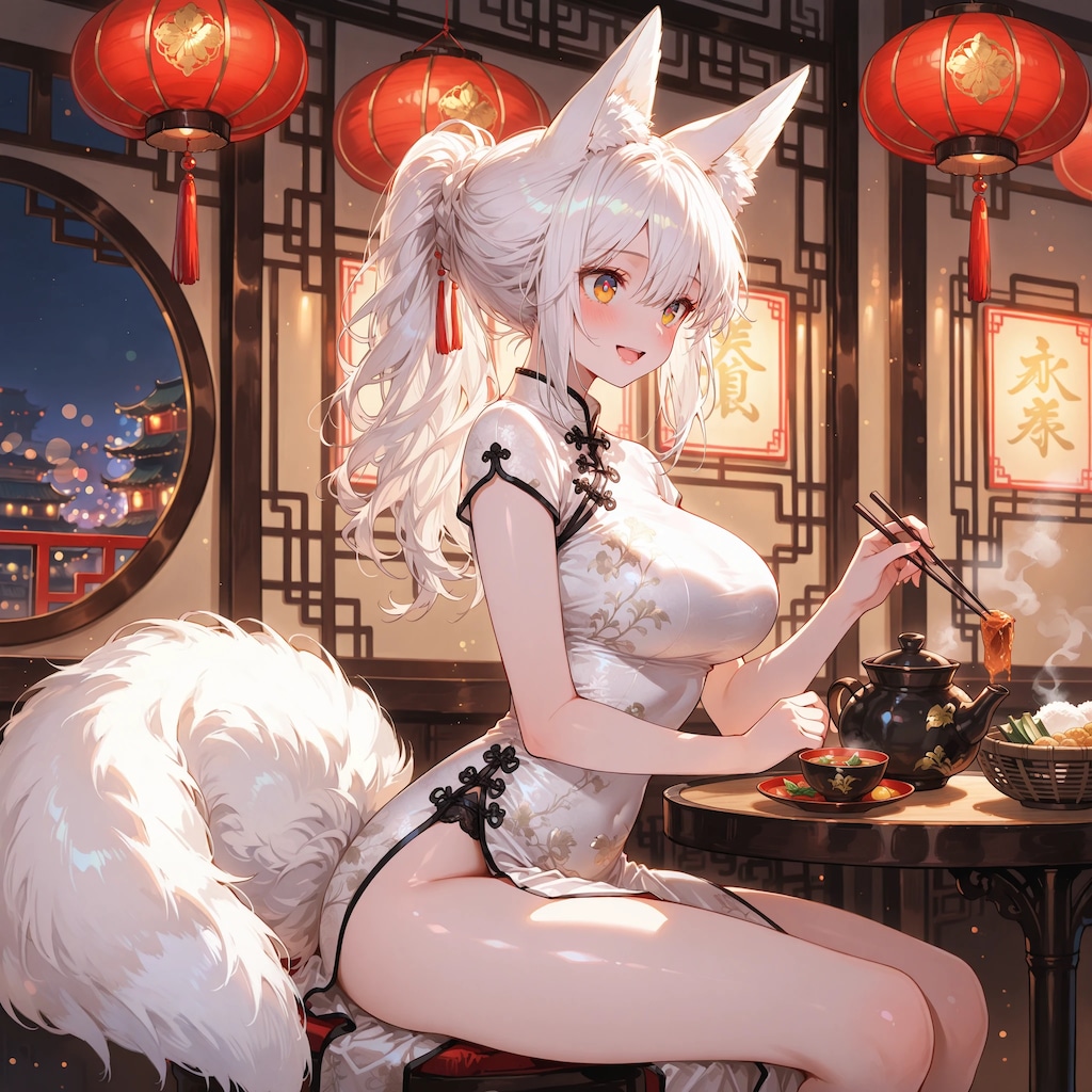 チャイナドレスでパーティー‼️