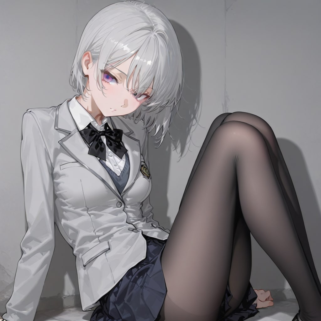 (1117)銀髪ちゃんブレザー