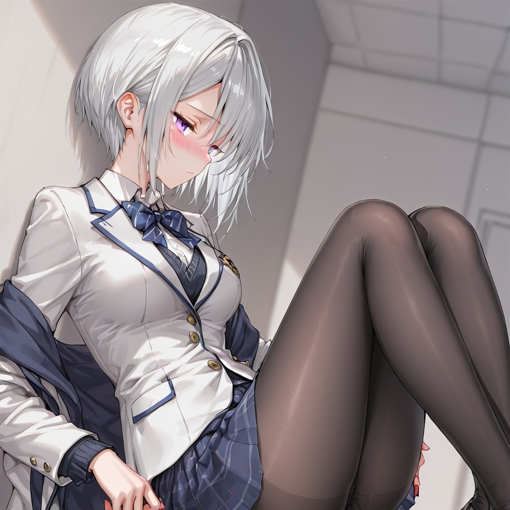 (1117)銀髪ちゃんブレザー