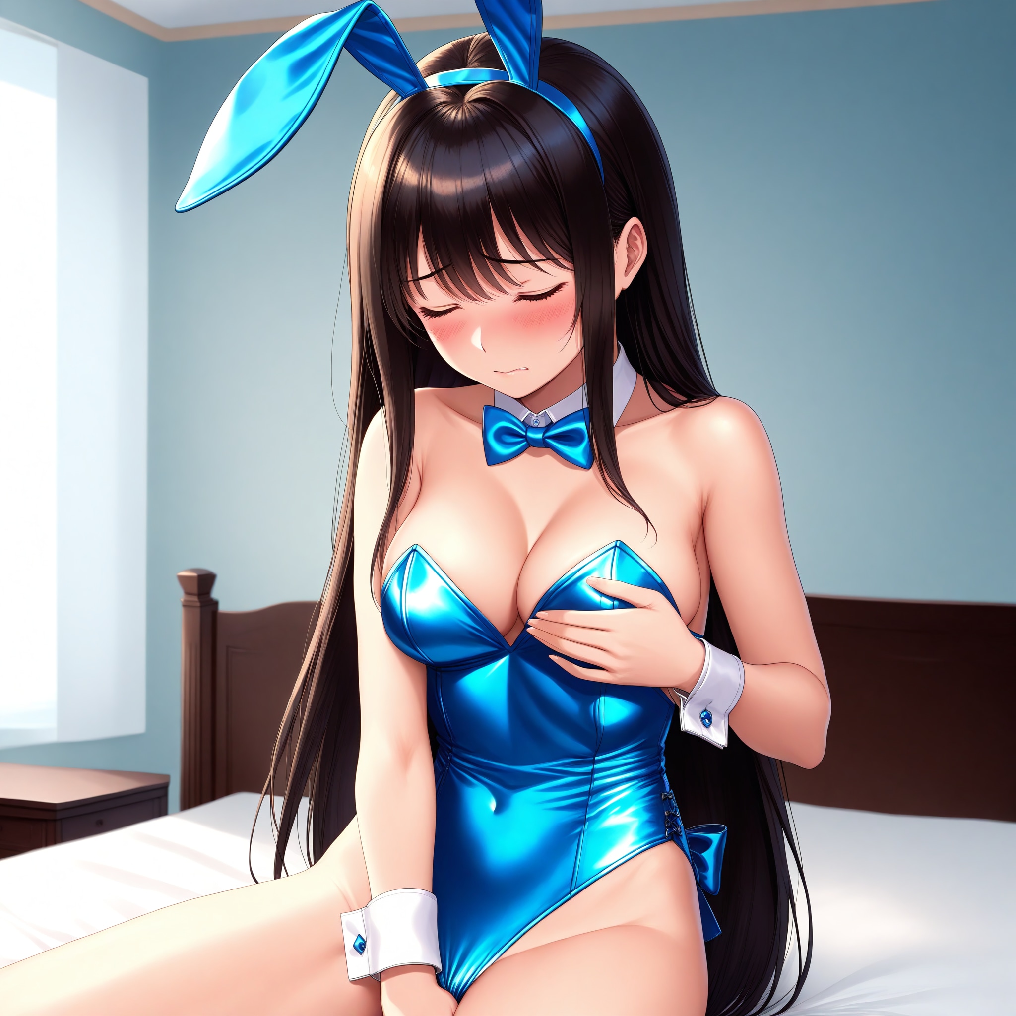 空色バニーガールオナニー