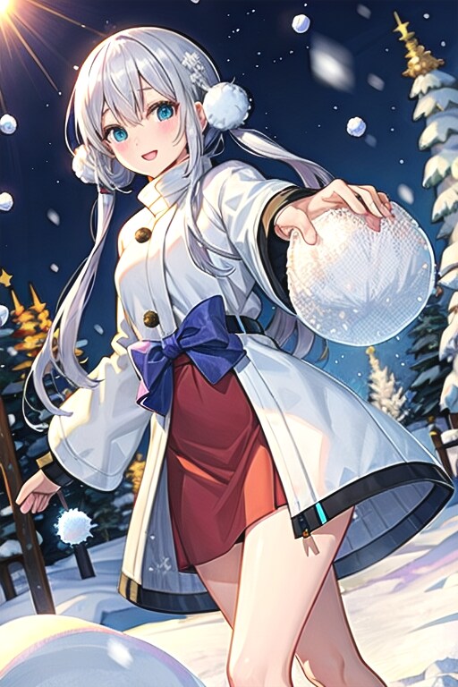 あの私、雪女ですけど冬のスポーツと言えば雪合戦なんです。 | の人気AIイラスト・グラビア