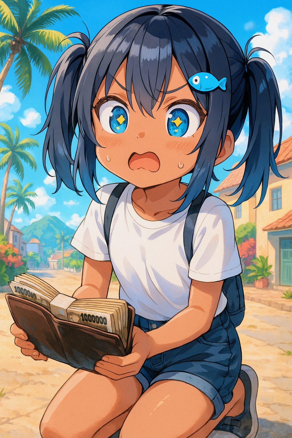 お財布を拾ったこなつちゃん | の人気AIイラスト・グラビア