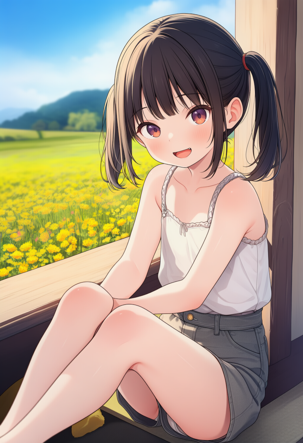 座ったら見えちゃった少女_260507