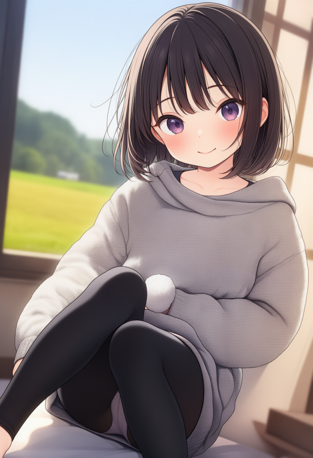 座ったら見えちゃった少女_260507