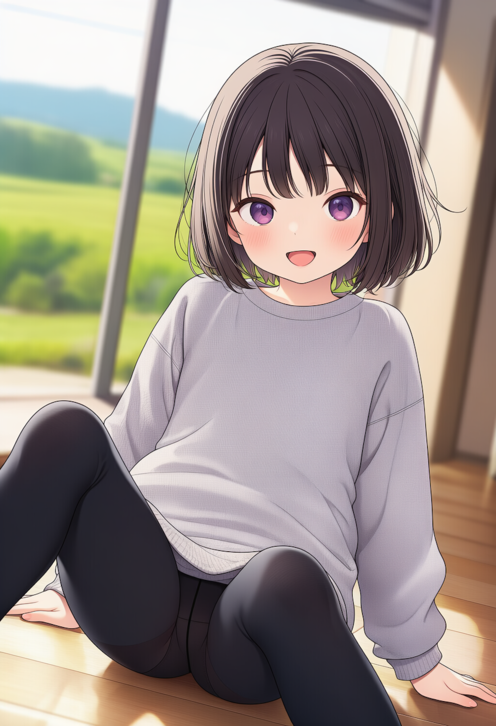 座ったら見えちゃった少女_260507