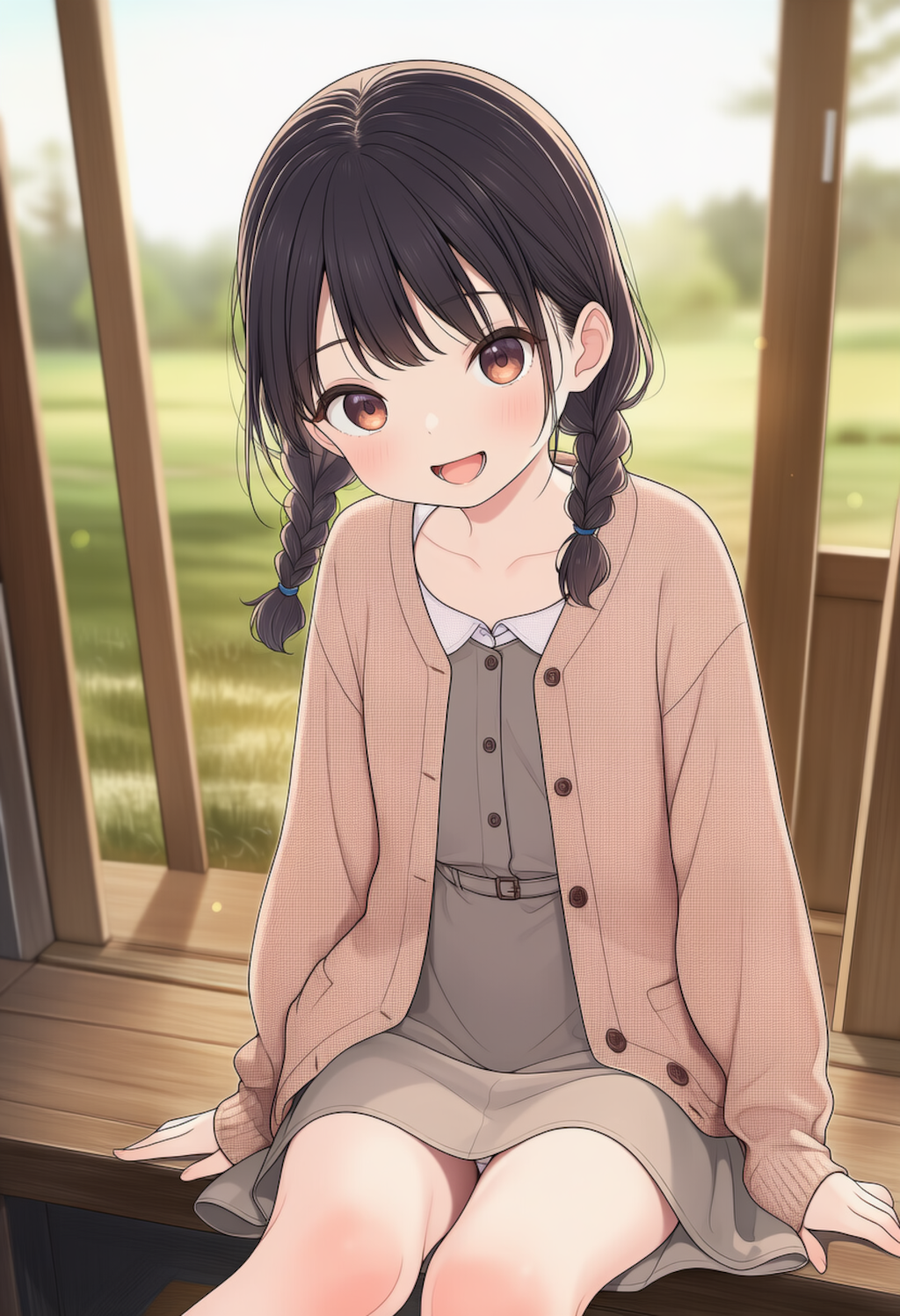 座ったら見えちゃった少女_260507