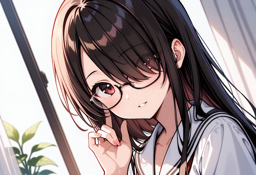 メガネ×メカクレ