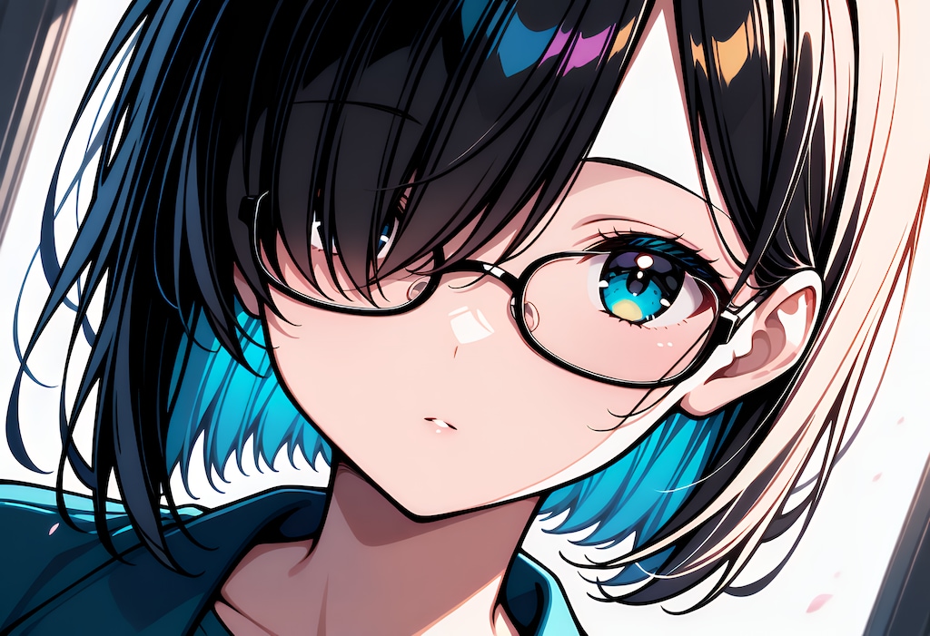 メガネ×メカクレ