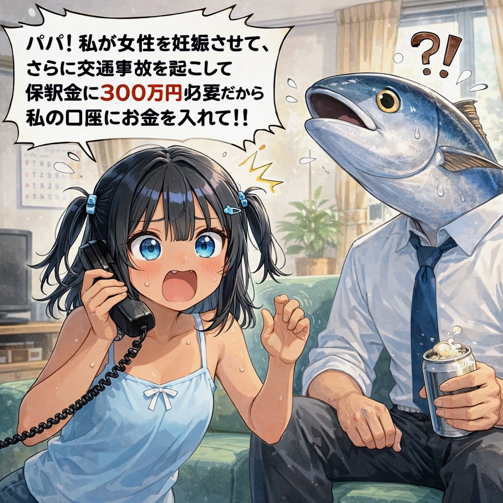 オレオレ詐欺に騙されるこなつちゃん