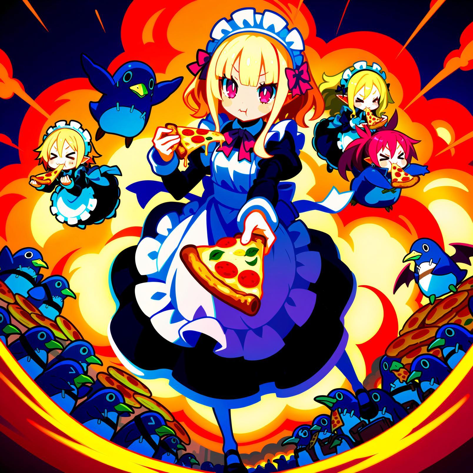 某日本一風味メイドちゃん🍕🐧🐧🐧 | の人気AIイラスト・グラビア