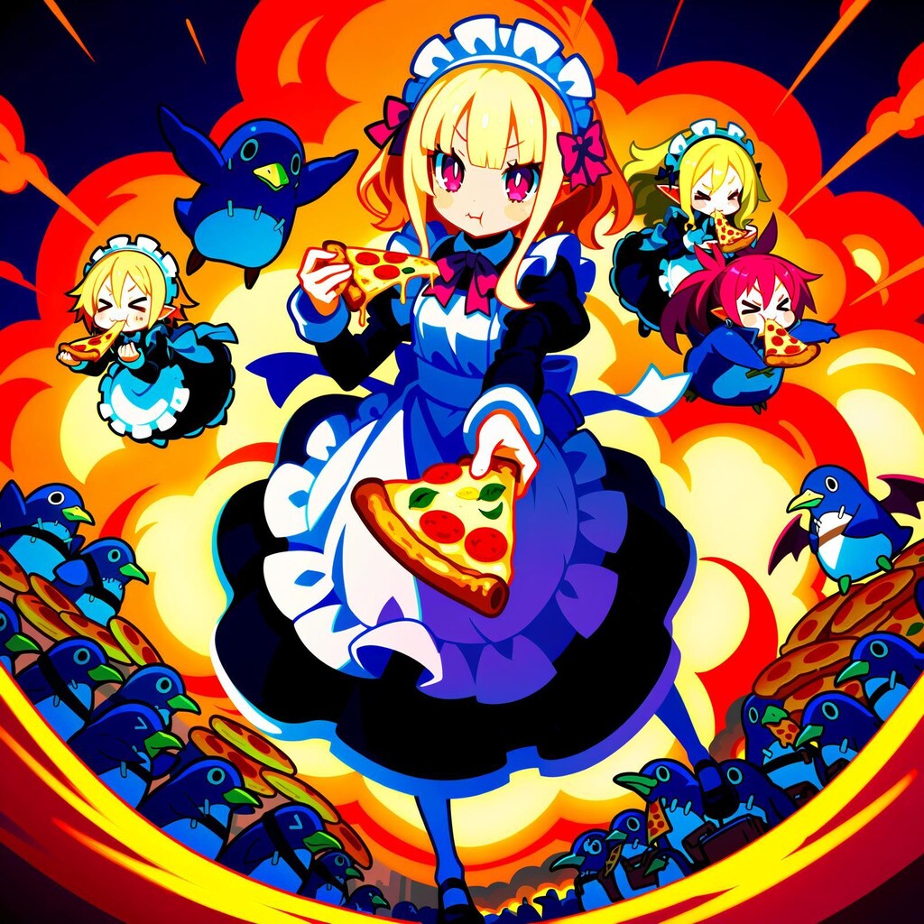 某日本一風味メイドちゃん🍕🐧🐧🐧