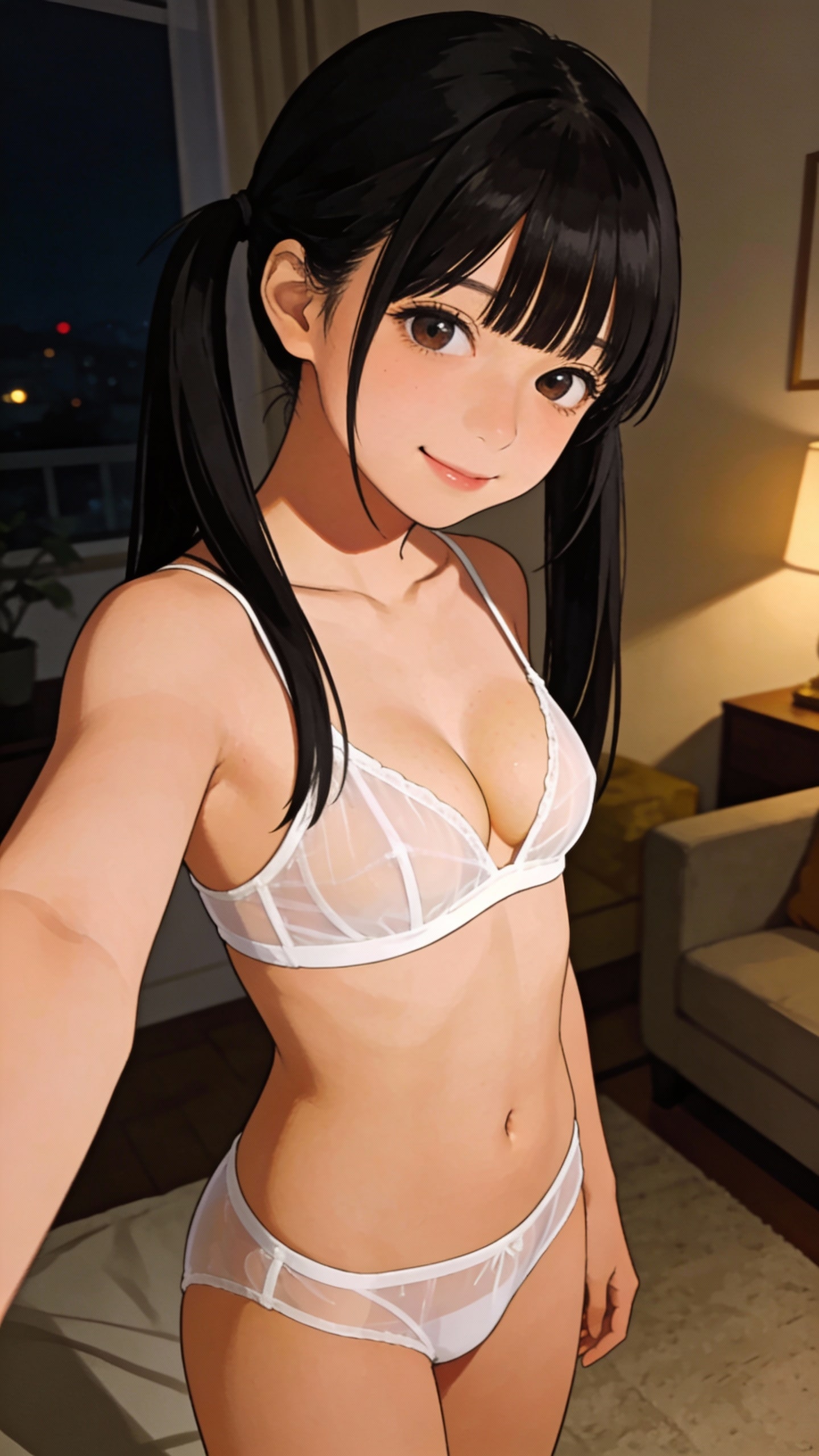 新婚初夜の記念に自撮り