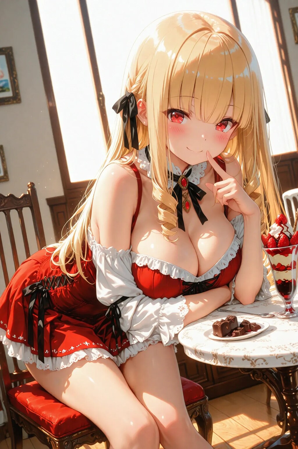 今日はチョコレートパフェ食べよ💓