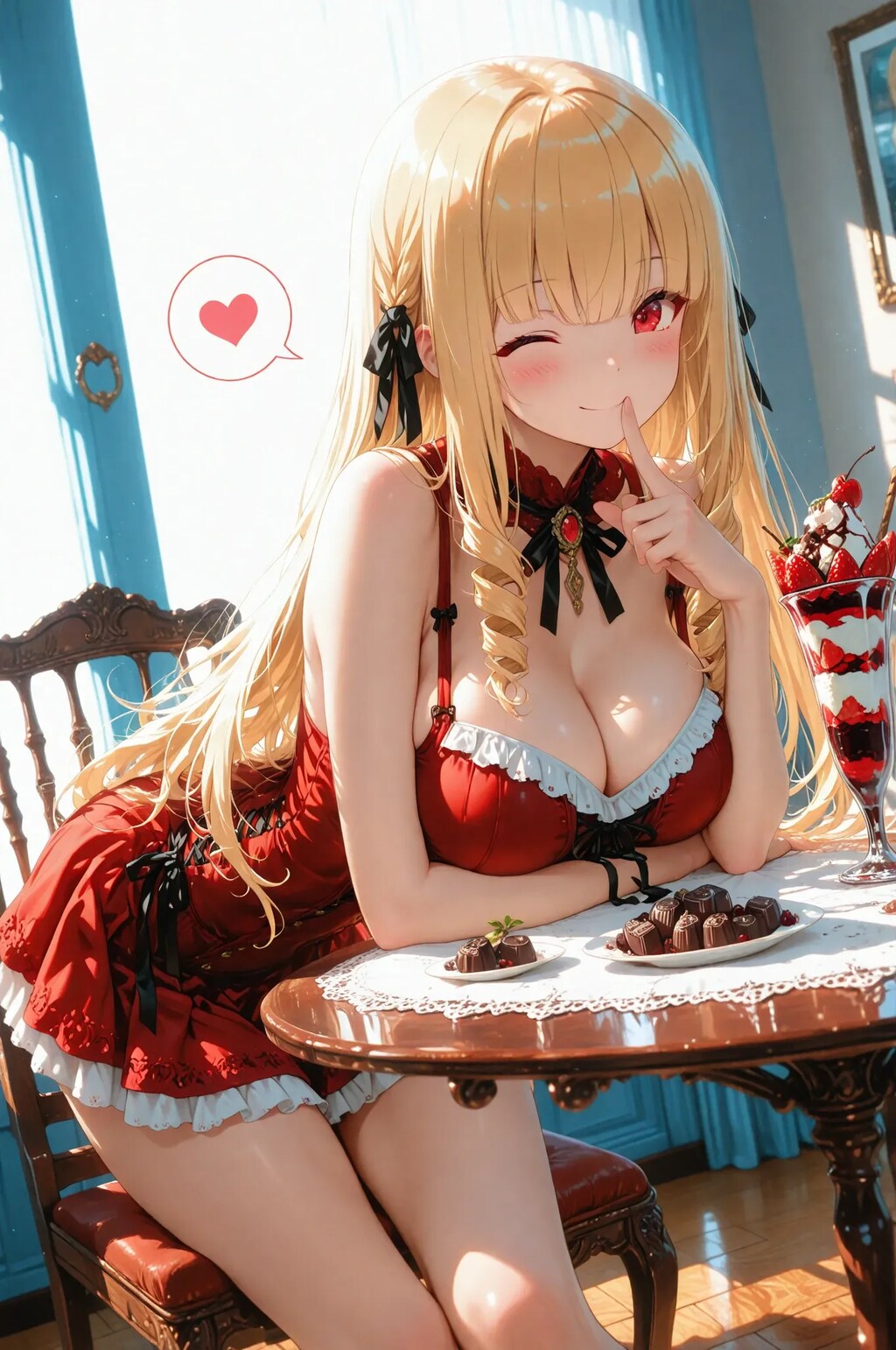 今日はチョコレートパフェ食べよ💓