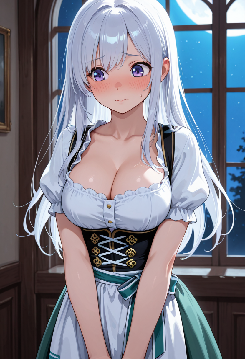 月夜の恥じらい