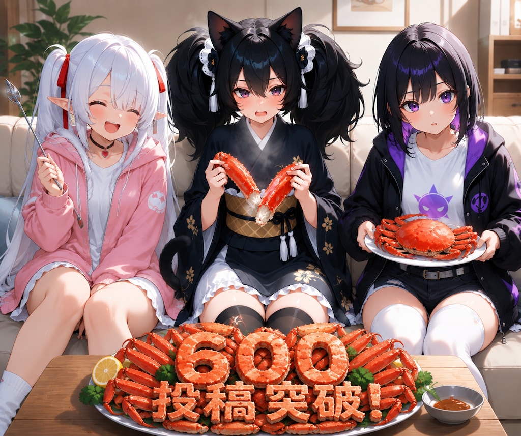600投稿突破！しました