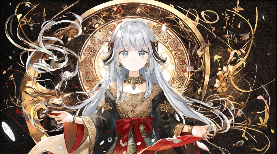 黒地に螺鈿細工