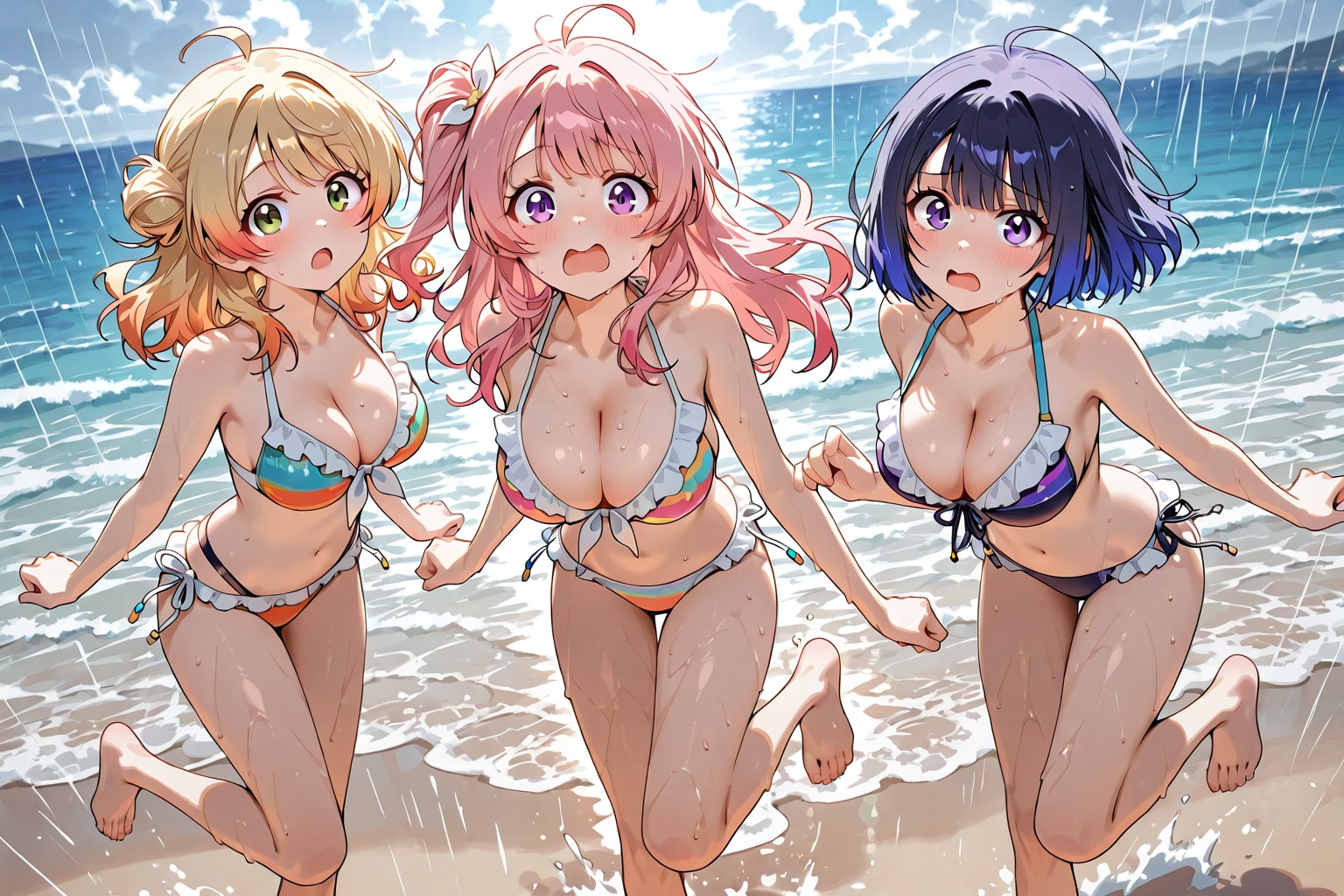 うわ～、雨だ！