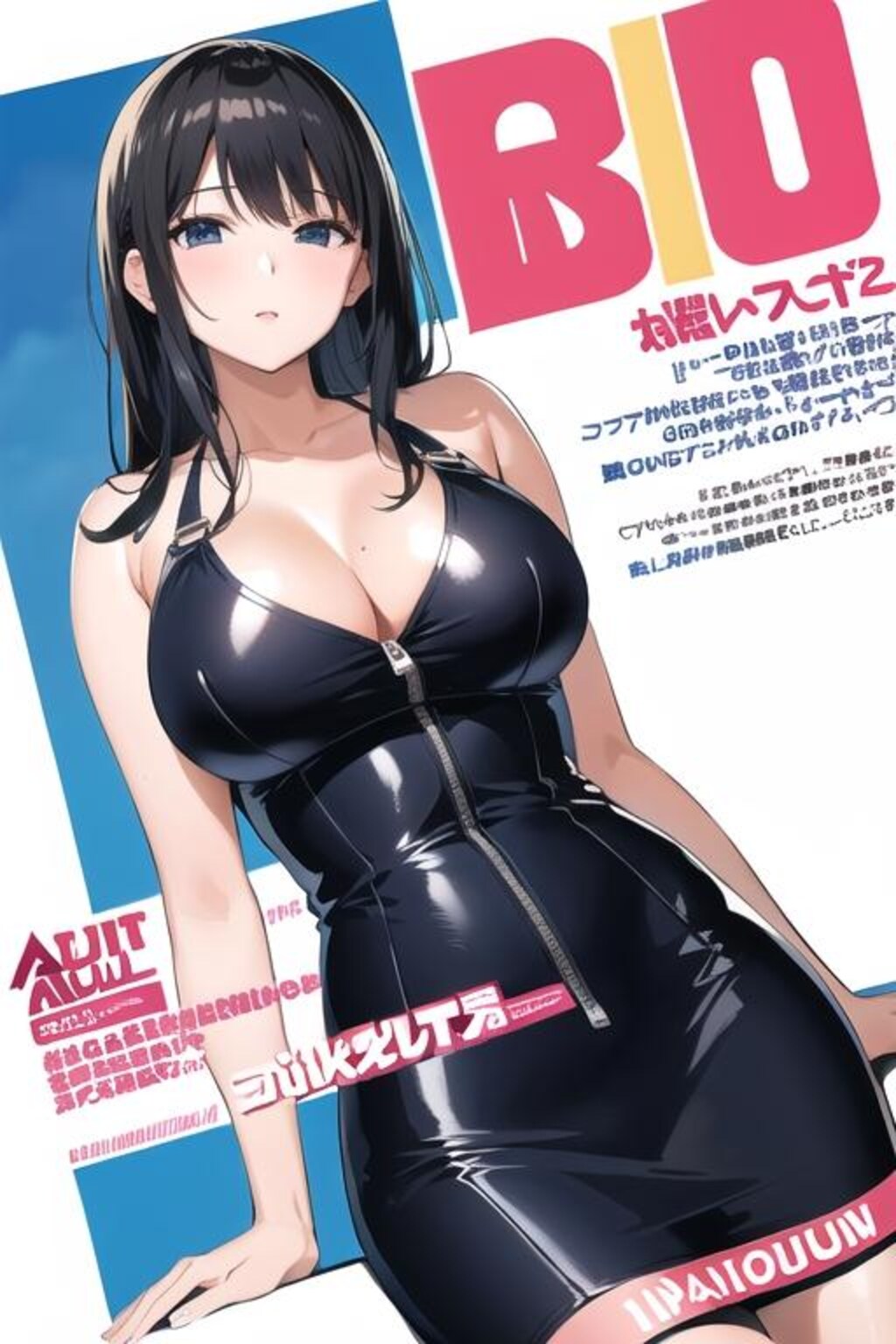 お手軽、雑誌の表紙風イラスト(^ー^;A