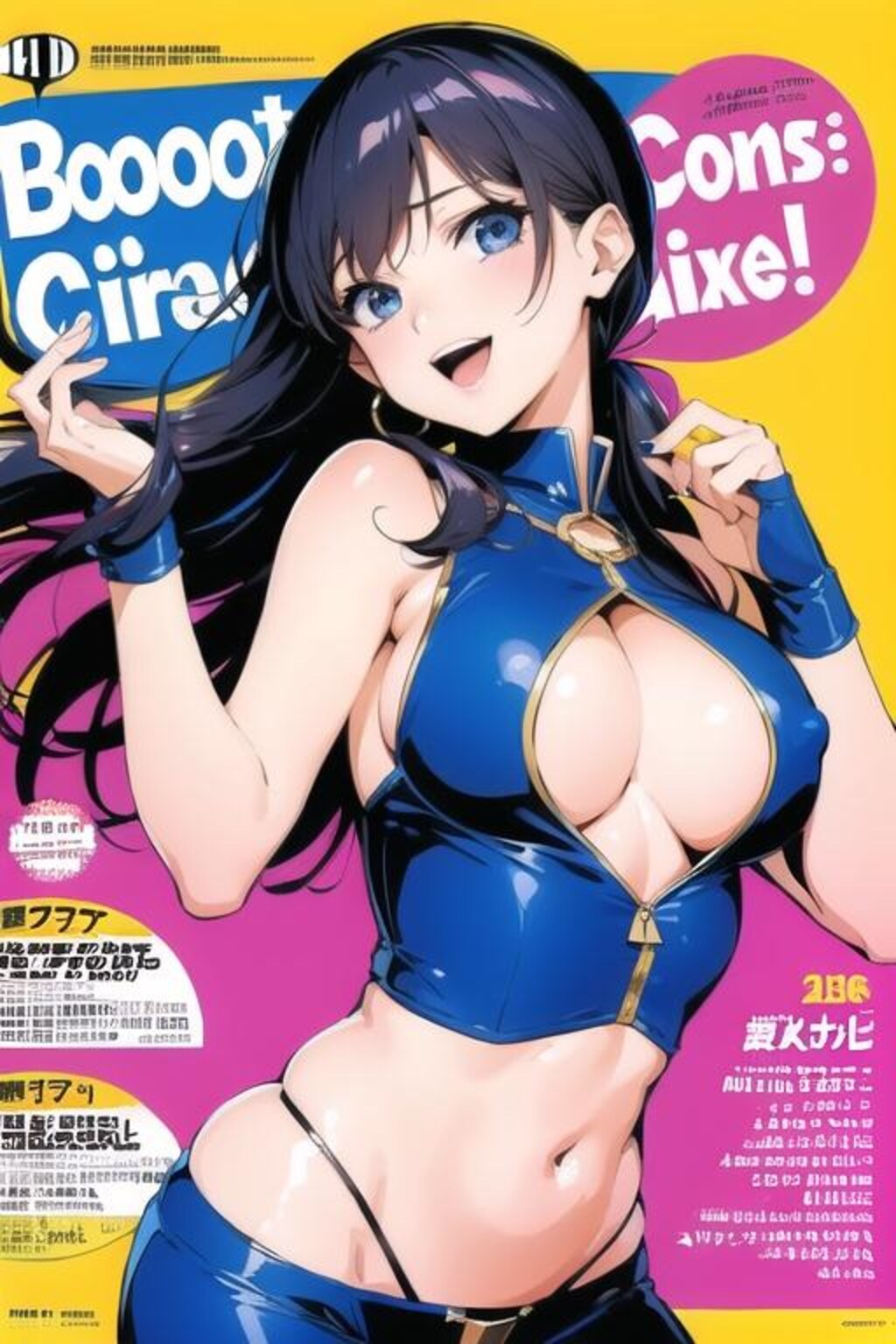 お手軽、雑誌の表紙風イラスト(^ー^;A