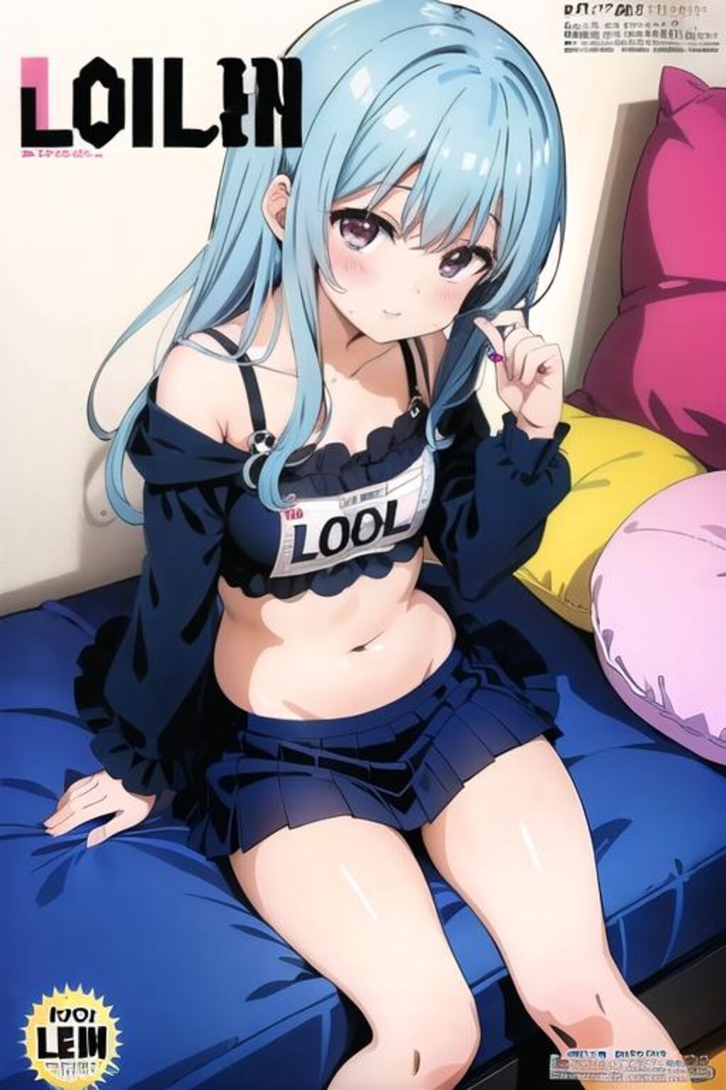 お手軽、雑誌の表紙風イラスト(^ー^;A