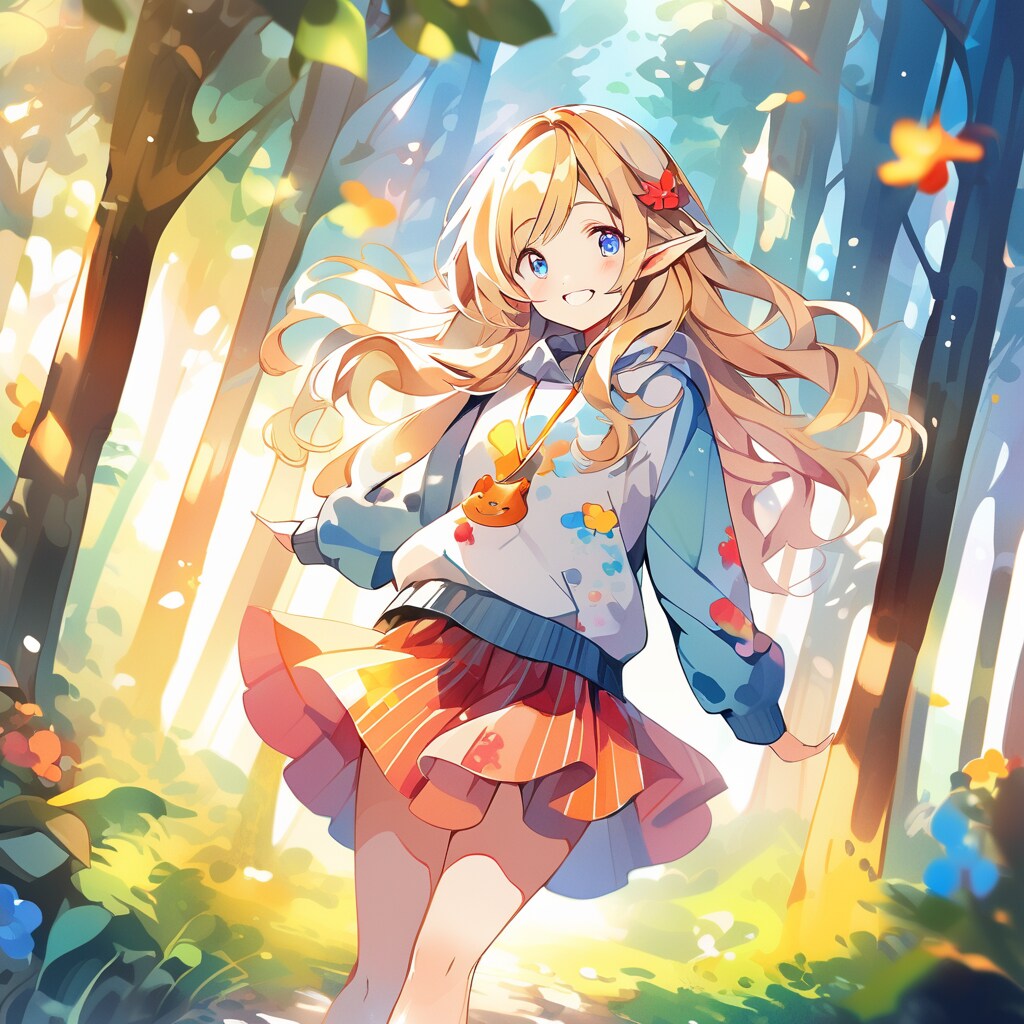 エルフさんの笑顔